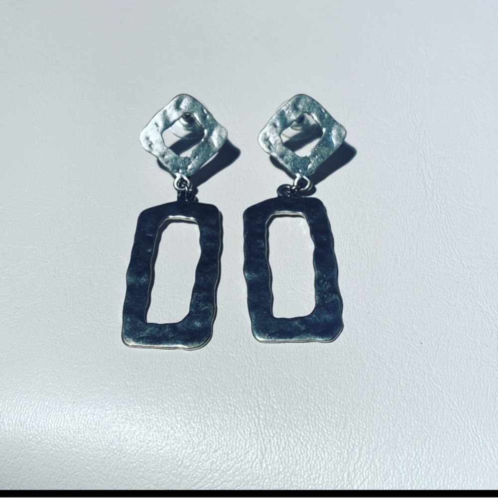 Hammered Texture Dangle Earrings. - image 1